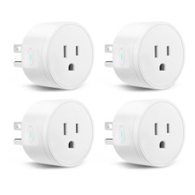 VEVOR Smart Plug Works WiFi Smart Outlet with Alexa and Google Home 4-Pack White