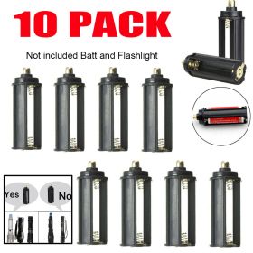 10pc 3 AAA Battery Holder Case Cylindrical Case Plastic For Flashlight Round Circular (Option: 10PCS)