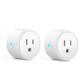 Bluetooth WiFi Smart Plug - Smart Outlets Work with Alexa; Google Home Assistant; Remote Control Plugs with Timer Function; ETL/FCC/Rohs Listed S (Number of Items: 2)
